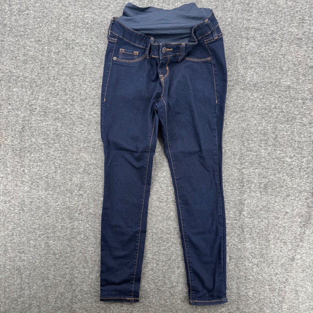 Old Navy Maternity Rockstar Super Skinny Full Panel Jeans‎ Dark Wash 2 Short